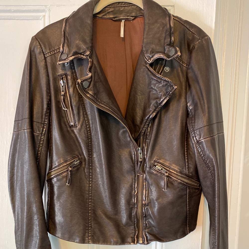 Free People Vegan Leather Jacket